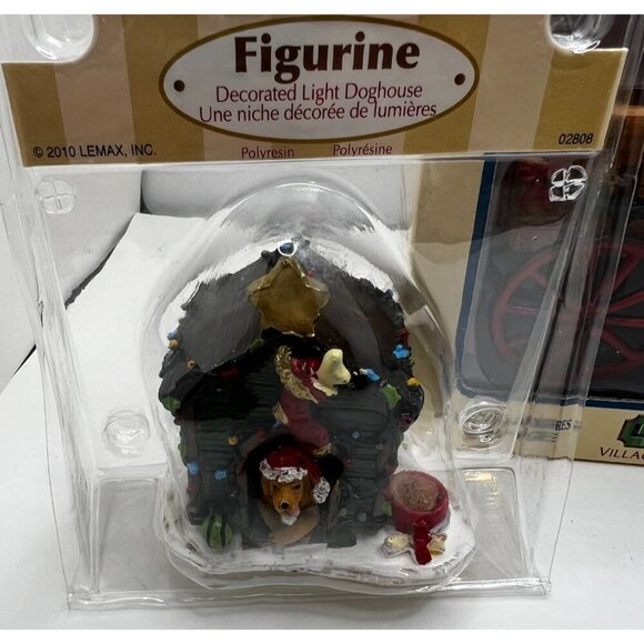 Lemax Village Collection Christmas Decorated Light Doghouse & Carriage Cart - Picture 4 of 5